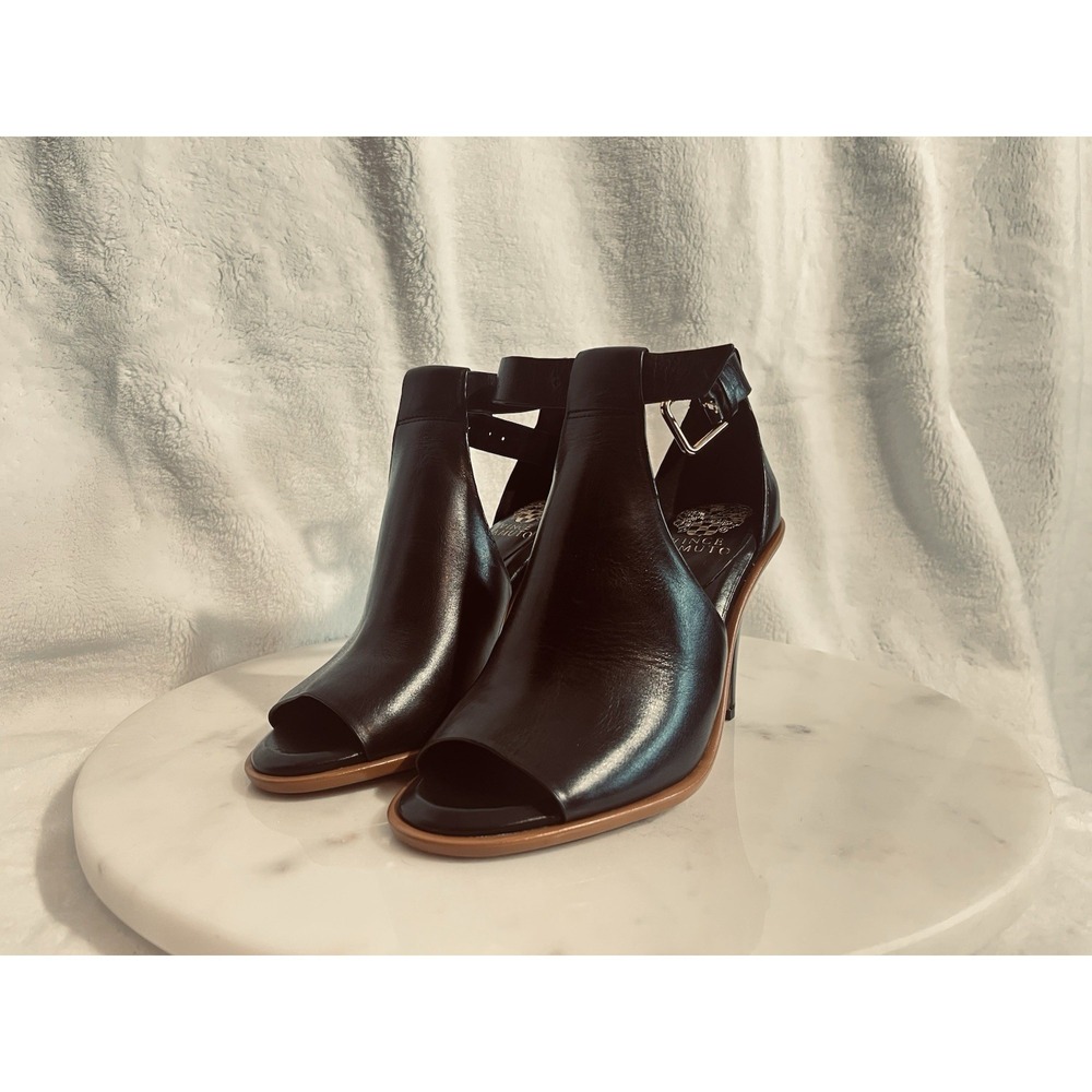 Vince Camuto Women's Black Leather Stiletto Heels – Size 6 – NWOB